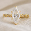 Marquise Twist Gold Ring