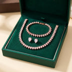 Clear Round Cubic Zirconia Bridal Set