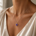 Heart Shape Halo Pendant Necklace