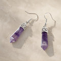 Amethyst Crystal Drop Earrings