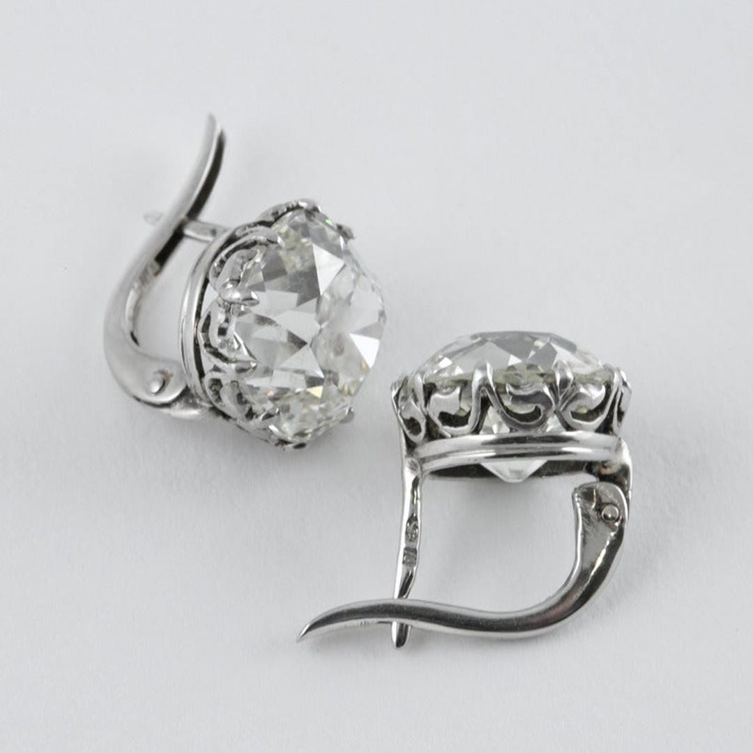 Luxe Vintage Silver Zirconia Earrings