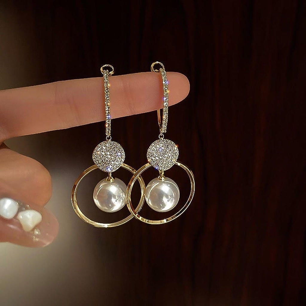 Pearl and Bead Drop Earrings