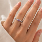 Timeless Solitaire Silver Ring