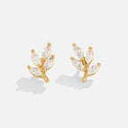 Crystal Chic Leaf Earrings