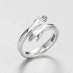 Adjustable Silver Hug Ring