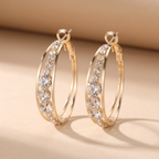Elegant Sparkly Hoop Earrings